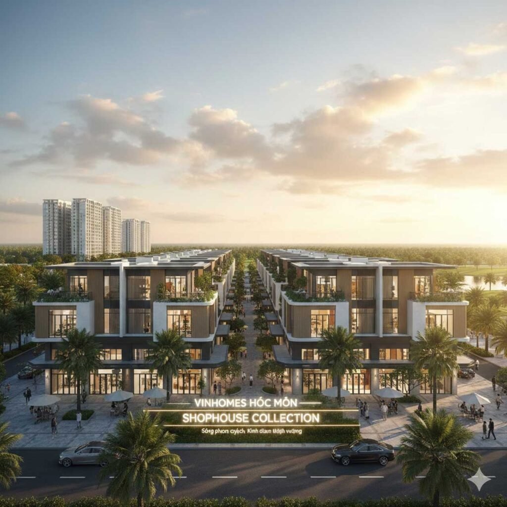 Ảnh minh hoạ các căn Shophouse tại Vinhomes Hóc Môn